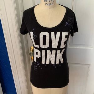 Black LOVE PINK TShirt